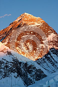 Summit of Mt. Everest at Sunset photo