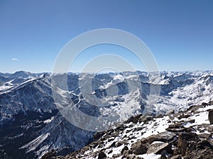 Summit of Mt. Massive in Winter. Colorado Rocky Mountains