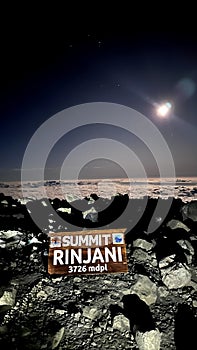 summit from rinjani mountain 3726 mdpl