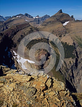 From the summit of Swiftcurrent Mountain, Lewis Range, Glacier National Park, Montana photo