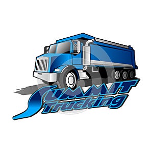 Summit trucking colorfull illustration vector