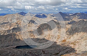 Summit view from Mount Columbia, Sawatch Range, Colorado, USA photo