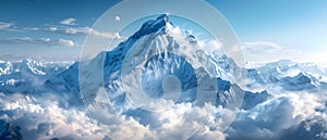 Summiting Success: Everest-Inspired Business Resolve. Concept Motivation, Business Success, Everest