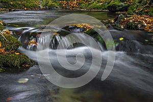 Sumny and Bily creek in autumn morning in Jeseniky mountains