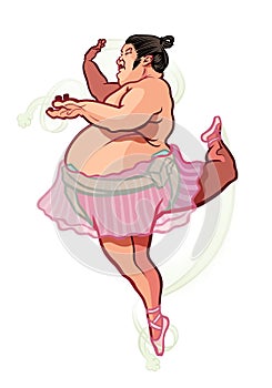 Sumo Ballerina illustration