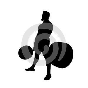 Sumo deadlift silhouette logo.