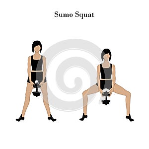 Sumo squat exercise workout