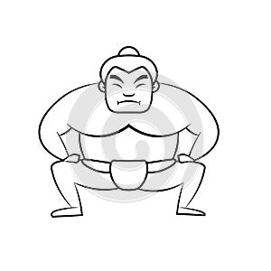 Sumo wrestler outline icon