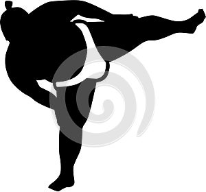 Sumo wrestler silhouette