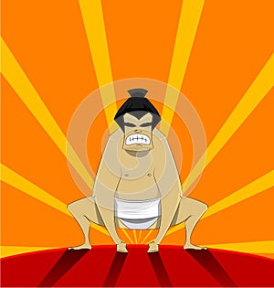 Sumo wrestler, vector