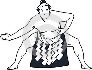 Sumo Wrestler Vector Design Clipart