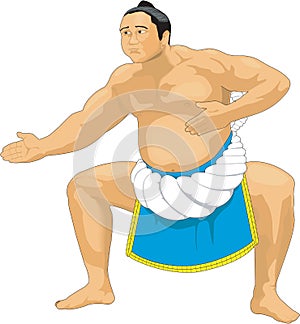 Sumo Wrestler Vector Illustration