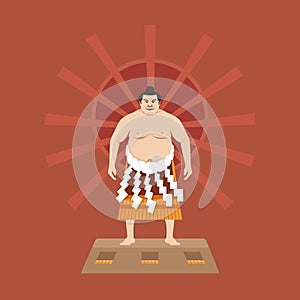 Sumo Wrestler, Vector illustration