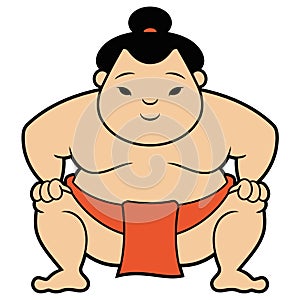 Sumo wrestler vector illustration on white background 2