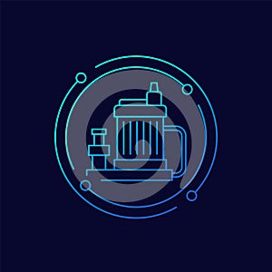 sump pump icon, line vector design