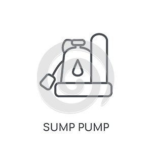 Sump Pump linear icon. Modern outline Sump Pump logo concept on