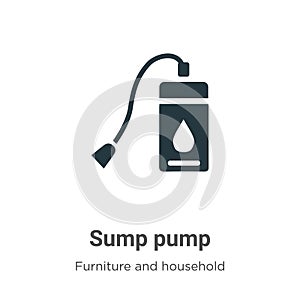 Sump pump vector icon on white background. Flat vector sump pump icon symbol sign from modern furniture and household collection