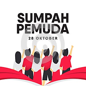 Sumpah Pemuda Celebration Vector Template Design Illustration