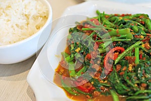 Sumptuous Chinese style spicy vegetables