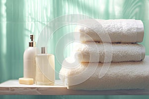 Sumptuous softness Fresh towel stack, perfect for pampering indulgence