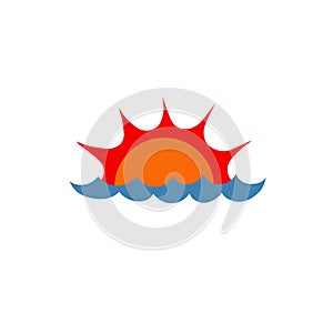 Sun abstrcat logo vector illustration photo