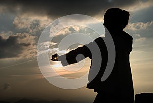 Sun asterisk in hand