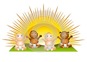 Sun Babies Clip Art