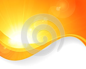 Sun background with wavy pattern