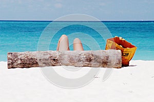 Sun-bathing on Kendwa Beach, Zanzibar