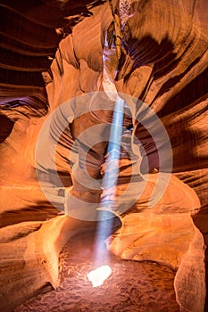 Sun beam in Antelope Canyon