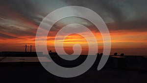 Sun With Beautiful sky lights 4k image. sunsets & sunrise image for city view.
