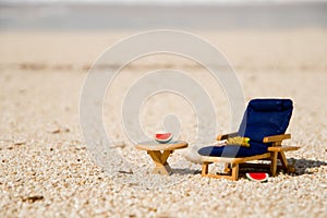 Sun bed at the beach