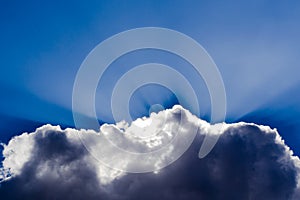 Sun behind cloud