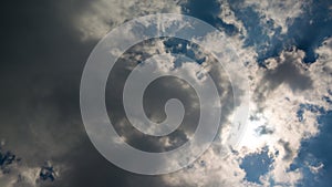 The sun being partially eclipsed