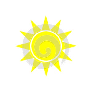 Sun black icon. Element for design.Vector Illustration.