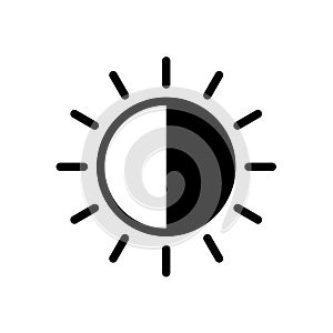 sun, brightness, brightness setting -vector icon