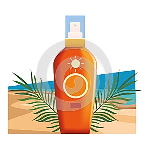 Sun bronzer bottle cosmetic product