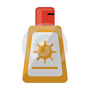 Sun bronzer bottle symbol
