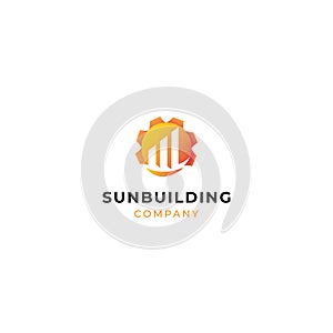 Sun Building logo design modern style
