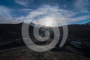 Sun Burst Buddha - Sunrise - Langza Village, Spiti Valley, Himachal Pradesh