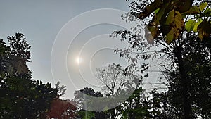 Sun with the clear sky