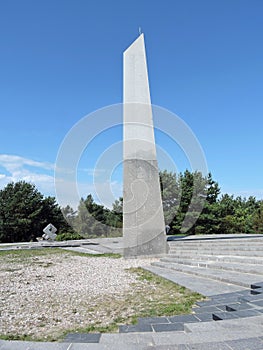 Sun clock on Parnidis dune, Lithuania photo