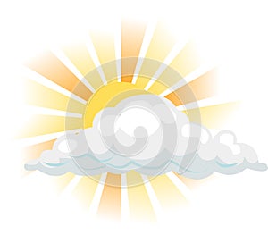 Sun and cloud