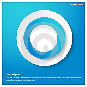 Sun Cloud Icon Abstract Blue Web Sticker Button