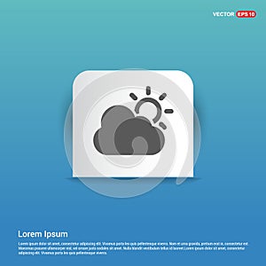 sun Cloud Icon - Blue Sticker button