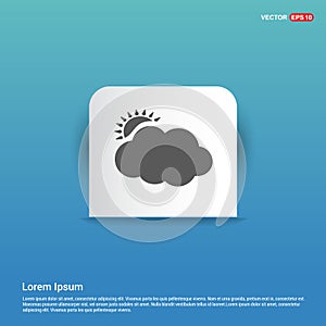 Sun Cloud Icon - Blue Sticker button
