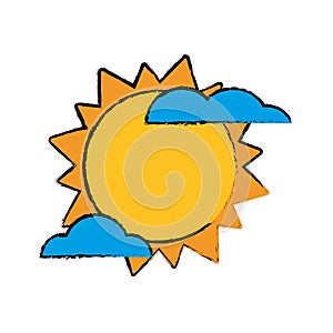 sun cloud weater symbol