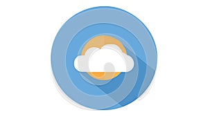 Sun Cloud Weather Partly Cloudy Forecast Sky, vector design Generative AI