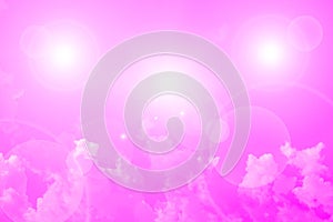 Sun and clouds with lens flare