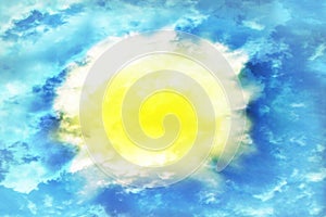 Sun cloudy sky abstract background